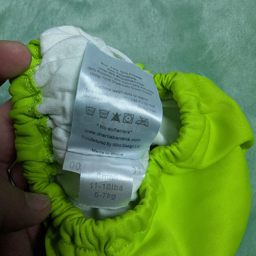 Charlie Banana Green Kids Swim Diaper Small 11-18lb - Picture 3 of 6